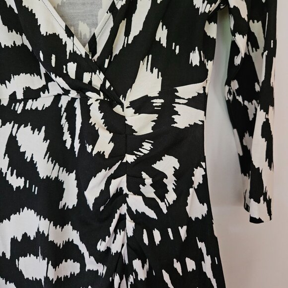 DVF Diane Von Furstenberg Capela Silk Knit Jersey Faux Wrap Dress Sz 6 - Picture 4 of 9